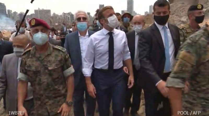 Macron v Bejrútu