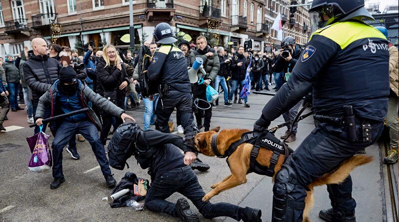 amsterodam nederland demonstrace