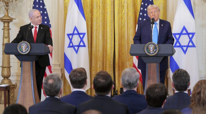 Trump, Netanjahu, vlajky