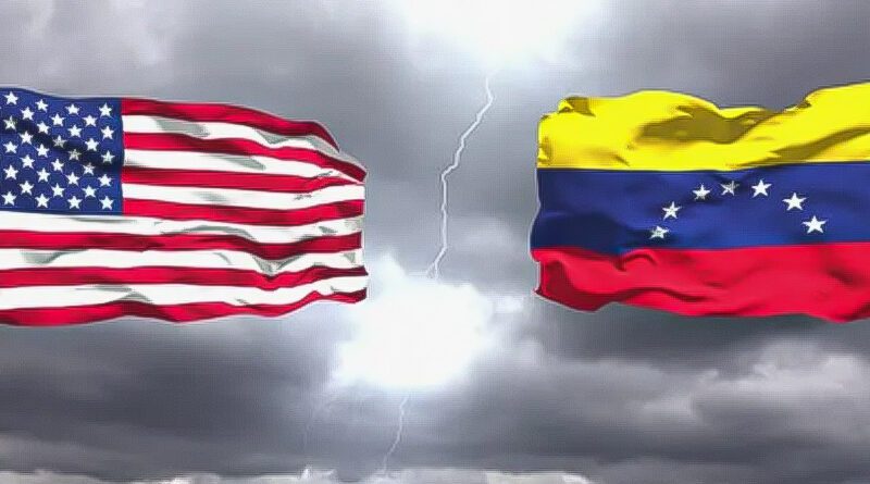 usa venezuela flags