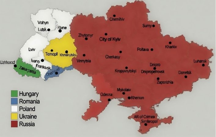 Exaggerated Map of Ukraine II